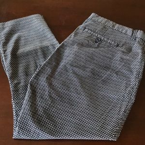 Teardrop print chino capris